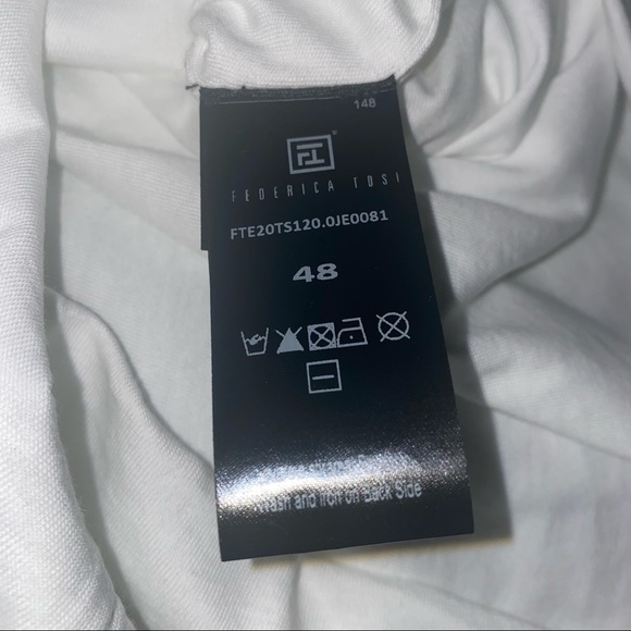 Federica Tosi White Muscle T shirt Size 12 or IT 48 - Picture 3 of 7